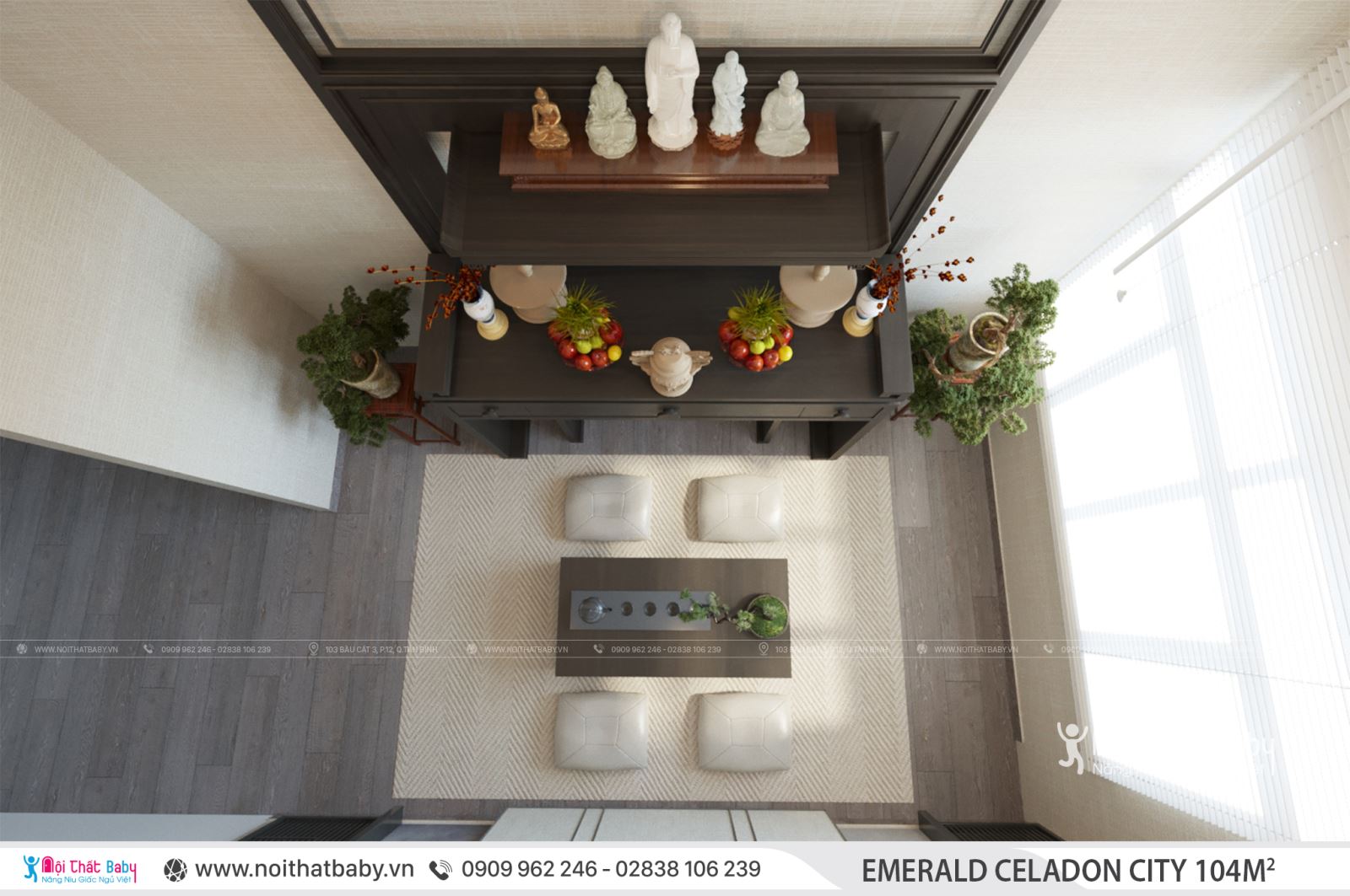 Tổng hợp các mẫu thiết kế nội thất Chung cư Emerald Celadon City